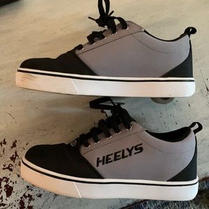 Grey and Black Heelys size 8